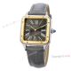 Buy The Best Cartier Santos Dumont Couple Watches Grey Dial Grey Leather Strap Replica (3)_th.jpg